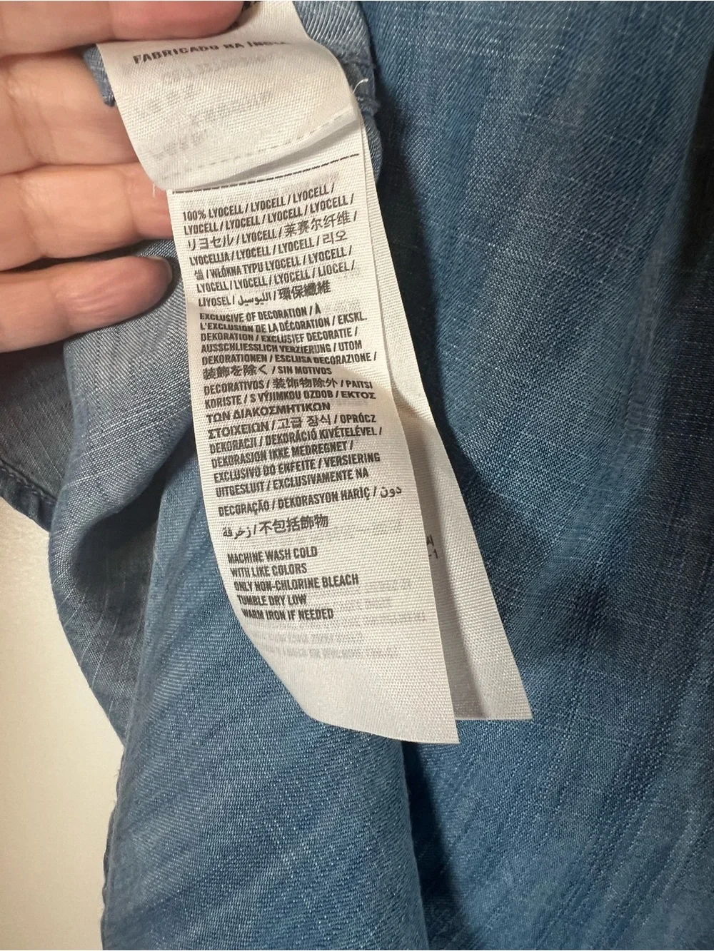 Abercrombie & Fitch Light Blue Denim Tunic Shirt